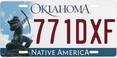 OK license plate 771DXF