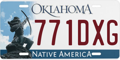 OK license plate 771DXG