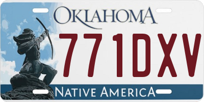 OK license plate 771DXV