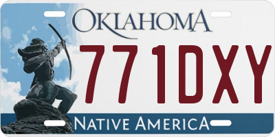OK license plate 771DXY