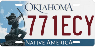 OK license plate 771ECY