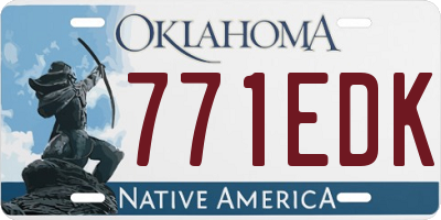 OK license plate 771EDK