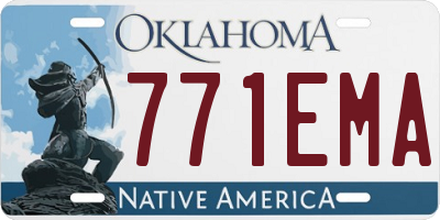OK license plate 771EMA