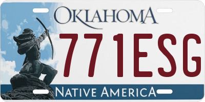 OK license plate 771ESG