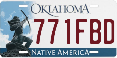 OK license plate 771FBD