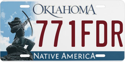 OK license plate 771FDR