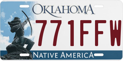 OK license plate 771FFW