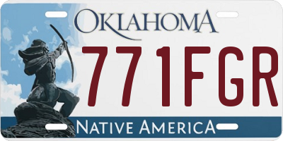 OK license plate 771FGR