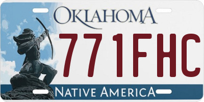 OK license plate 771FHC