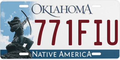 OK license plate 771FIU