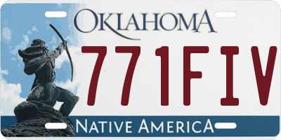 OK license plate 771FIV