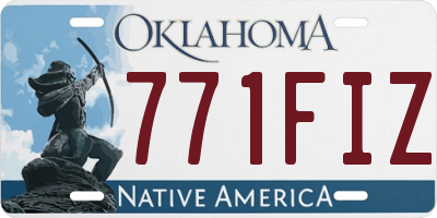 OK license plate 771FIZ
