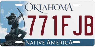 OK license plate 771FJB