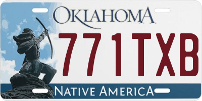 OK license plate 771TXB