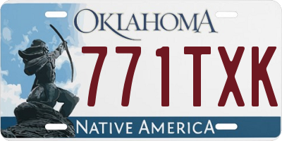 OK license plate 771TXK