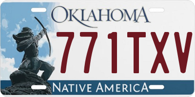 OK license plate 771TXV