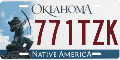 OK license plate 771TZK