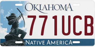 OK license plate 771UCB