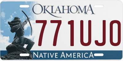 OK license plate 771UJO