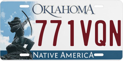 OK license plate 771VQN