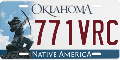 OK license plate 771VRC