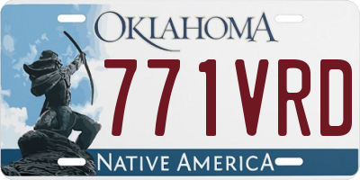 OK license plate 771VRD
