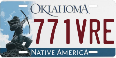 OK license plate 771VRE