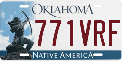 OK license plate 771VRF