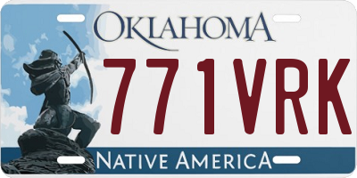 OK license plate 771VRK