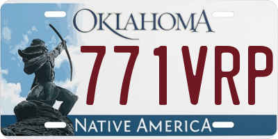 OK license plate 771VRP