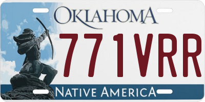 OK license plate 771VRR