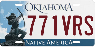 OK license plate 771VRS