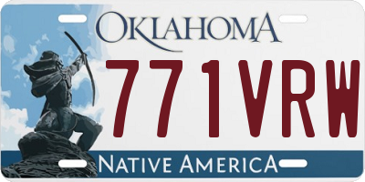 OK license plate 771VRW