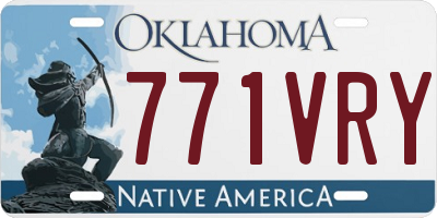 OK license plate 771VRY