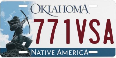 OK license plate 771VSA