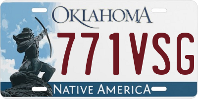 OK license plate 771VSG