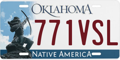 OK license plate 771VSL