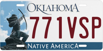 OK license plate 771VSP