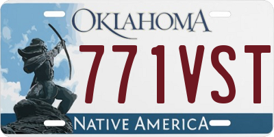OK license plate 771VST