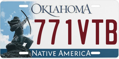 OK license plate 771VTB