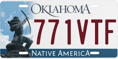 OK license plate 771VTF