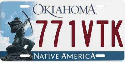 OK license plate 771VTK