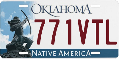 OK license plate 771VTL