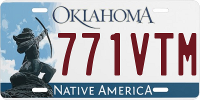 OK license plate 771VTM