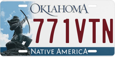 OK license plate 771VTN