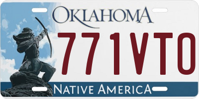 OK license plate 771VTO