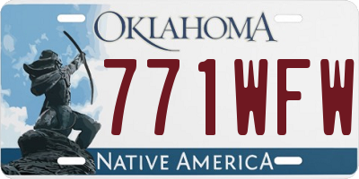 OK license plate 771WFW