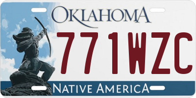 OK license plate 771WZC
