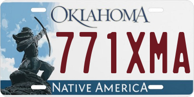 OK license plate 771XMA