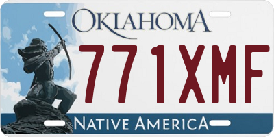 OK license plate 771XMF